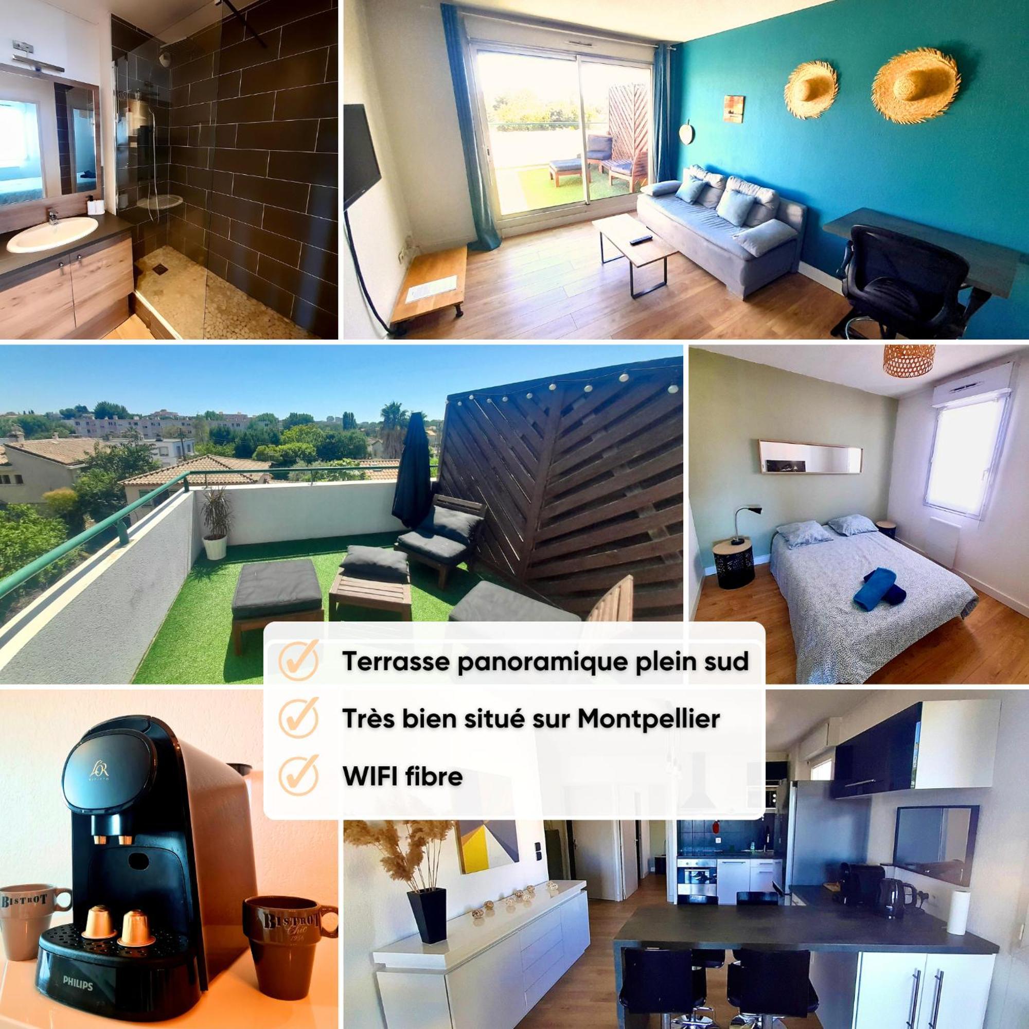 Apartament Terrasse De La Pompignane - T2 Lumineux Plein Sud Montpellier Zewnętrze zdjęcie